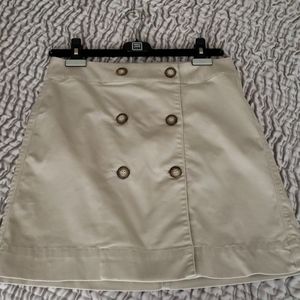 WHBM Brushed khaki skirt